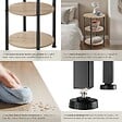 TECTAKE - Table d’appoint COLCHESTER 40x61cm Bois clair industriel, Chêne Sonoma - vignette