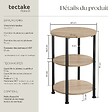 TECTAKE - Table d’appoint COLCHESTER 40x61cm Bois clair industriel, Chêne Sonoma - vignette