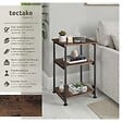 TECTAKE - Table d’appoint Memphis 34x30x59cm Bois foncé industriel, rustique - vignette