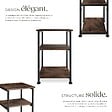 TECTAKE - Table d’appoint Memphis 34x30x59cm Bois foncé industriel, rustique - vignette