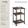 TECTAKE - Table d’appoint Memphis 34x30x59cm Bois foncé industriel, rustique - vignette