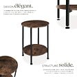 TECTAKE - Table d’appoint BALLINA 45x64cm Bois foncé industriel, rustique - vignette
