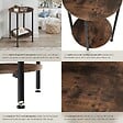 TECTAKE - Table d’appoint BALLINA 45x64cm Bois foncé industriel, rustique - vignette