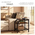 TECTAKE - Table d’appoint PLYMOUTH 36,5x58,5x59,5cm Bois foncé industriel, rustique - vignette