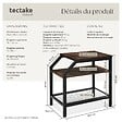 TECTAKE - Table d’appoint PLYMOUTH 36,5x58,5x59,5cm Bois foncé industriel, rustique - vignette