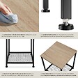 TECTAKE - Table d’appoint DERBY 45,5x45,5x55,5cm Bois clair industriel, Chêne Sonoma - vignette