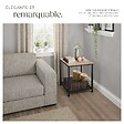 TECTAKE - Table d’appoint DERBY 45,5x45,5x55,5cm Bois clair industriel, Chêne Sonoma - vignette