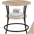TECTAKE - Table d’appoint Saint Louis 55x56cm Bois clair industriel, Chêne Sonoma - vignette