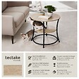 TECTAKE - Table d’appoint Saint Louis 55x56cm Bois clair industriel, Chêne Sonoma - vignette