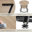 TECTAKE - Table d’appoint Saint Louis 55x56cm Bois clair industriel, Chêne Sonoma - vignette