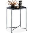 TECTAKE - Table d’appoint CHESTER 45,5x45,5x53cm gris foncé - vignette