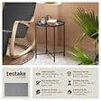 TECTAKE - Table d’appoint CHESTER 45,5x45,5x53cm gris foncé - vignette