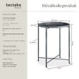 TECTAKE - Table d’appoint CHESTER 45,5x45,5x53cm gris foncé - vignette