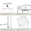 TECTAKE - Table d’appoint CHESTER 45,5x45,5x53cm blanc - vignette