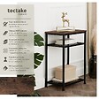 TECTAKE - Table d’appoint YORK 45,5x36x75,5cm Bois foncé industriel, rustique - vignette
