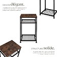 TECTAKE - Table d’appoint YORK 45,5x36x75,5cm Bois foncé industriel, rustique - vignette