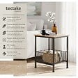 TECTAKE - Table d’appoint Grimsby 40x40x55,5cm Bois clair industriel, Chêne Sonoma - vignette