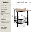 TECTAKE - Table d’appoint Grimsby 40x40x55,5cm Bois clair industriel, Chêne Sonoma - vignette