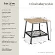 TECTAKE - Table d’appoint BEDFORD  45,5x45x47cm Bois clair industriel, Chêne Sonoma - vignette