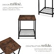 TECTAKE - Table d’appoint DERBY 45,5x45,5x55,5cm Bois foncé industriel, rustique - vignette