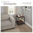 TECTAKE - Table d’appoint DERBY 45,5x45,5x55,5cm Bois foncé industriel, rustique - vignette