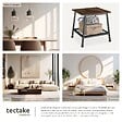TECTAKE - Table d’appoint BEDFORD  45,5x45x47cm Bois foncé industriel, rustique - vignette