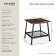 TECTAKE - Table d’appoint BEDFORD  45,5x45x47cm Bois foncé industriel, rustique - vignette