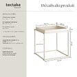 TECTAKE - Table d'appoint CAMBRIDGE 40x40x44cm crème - vignette