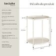 TECTAKE - Table d’appoint OXFORD crème - vignette