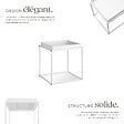 TECTAKE - Table d'appoint CAMBRIDGE 40x40x44cm blanc - vignette