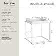 TECTAKE - Table d'appoint CAMBRIDGE 40x40x44cm blanc - vignette