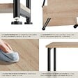 TECTAKE - Table d’appoint Yonkers 38,5x30x51,5cm Bois clair industriel, Chêne Sonoma - vignette
