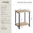 TECTAKE - Table d’appoint Yonkers 38,5x30x51,5cm Bois clair industriel, Chêne Sonoma - vignette