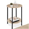 TECTAKE - Table d’appoint BALLINA 45x64cm Bois clair industriel, Chêne Sonoma - vignette