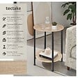 TECTAKE - Table d’appoint BALLINA 45x64cm Bois clair industriel, Chêne Sonoma - vignette