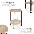 TECTAKE - Table d’appoint BALLINA 45x64cm Bois clair industriel, Chêne Sonoma - vignette