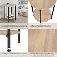 TECTAKE - Table d’appoint BALLINA 45x64cm Bois clair industriel, Chêne Sonoma - vignette