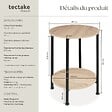 TECTAKE - Table d’appoint BALLINA 45x64cm Bois clair industriel, Chêne Sonoma - vignette