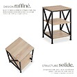 TECTAKE - Table d’appoint NOTTINGHAM 40,5x40,5x60,5cm Bois clair industriel, Chêne Sonoma - vignette