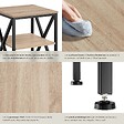 TECTAKE - Table d’appoint NOTTINGHAM 40,5x40,5x60,5cm Bois clair industriel, Chêne Sonoma - vignette