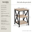 TECTAKE - Table d’appoint NOTTINGHAM 40,5x40,5x60,5cm Bois clair industriel, Chêne Sonoma - vignette
