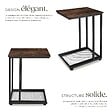 TECTAKE - Table d’appoint ETON 48x35x66cm Bois foncé industriel, rustique - vignette