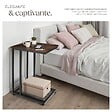 TECTAKE - Table d’appoint ETON 48x35x66cm Bois foncé industriel, rustique - vignette