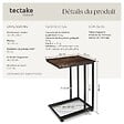 TECTAKE - Table d’appoint ETON 48x35x66cm Bois foncé industriel, rustique - vignette