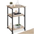 TECTAKE - Table d’appoint Memphis 34x30x59cm Bois clair industriel, Chêne Sonoma - vignette