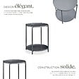 TECTAKE - Table d’appoint OXFORD gris foncé - vignette
