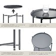 TECTAKE - Table d’appoint OXFORD gris foncé - vignette