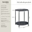TECTAKE - Table d’appoint OXFORD gris foncé - vignette