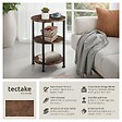 TECTAKE - Table d’appoint COLCHESTER 40x61cm Bois foncé industriel, rustique - vignette