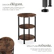 TECTAKE - Table d’appoint COLCHESTER 40x61cm Bois foncé industriel, rustique - vignette